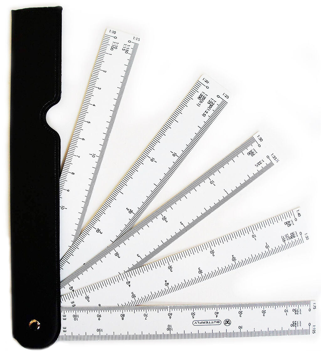 Pocket Ratio Pattern Aid ruler with ratio guide