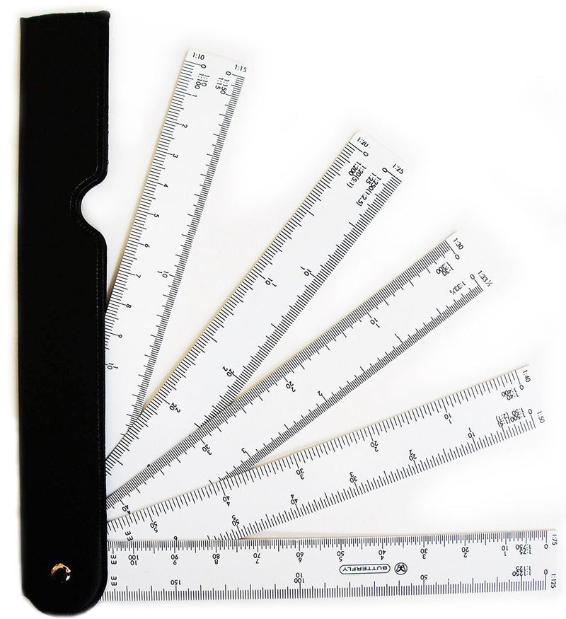 Pocket Ratio Pattern Aid ruler with ratio guide