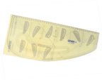 Pattern marking ruler showing curves for necklines and sleeves.