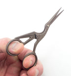 Scissors displayed on a fabric background, showcasing their design.
