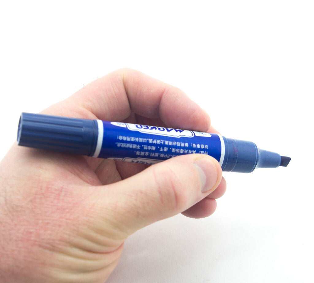 Permanent Marker, Double Side, Thick- Thin, Pack of 2, Blue
