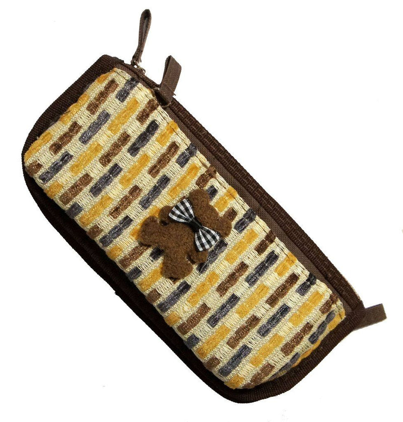 Cute multifunction triple pocket pencil case holder in vibrant colours