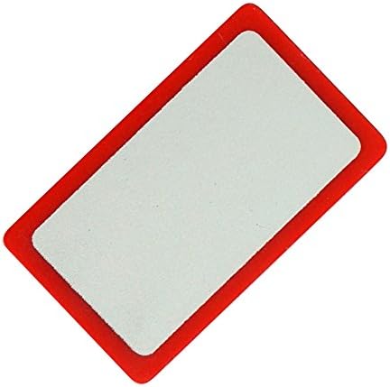 Magnetic Badge RBD Red Strong Write On Name Holder Plate 50x30 mm - Pack of 8