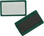 Magnetic Badge RBD Green Strong Write On Name Holder Plate 50x30 mm - Pack of 8