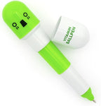 Retractable Pen Small Pocket Vitamin Ballpen Green - Pack of 2