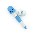Retractable Pen Small Pocket Vitamin Ballpen Blue - Pack of 2