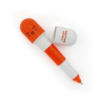 Retractable Pen Small Pocket Vitamin Ballpen Orange - Pack of 2