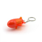 Retractable Pen Small Pocket Orange Plane Ballpen Keyring - Pack of 2