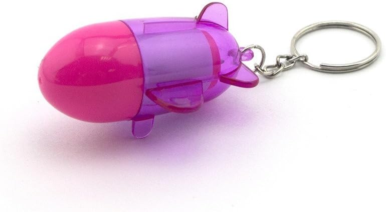 Retractable Pen Small Pocke Pink Plane Ballpen Keyring - Pack of 2