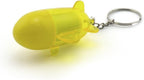 Retractable Pen Small Pocket Yellow Plane Ballpen Keyring - Pack of 2