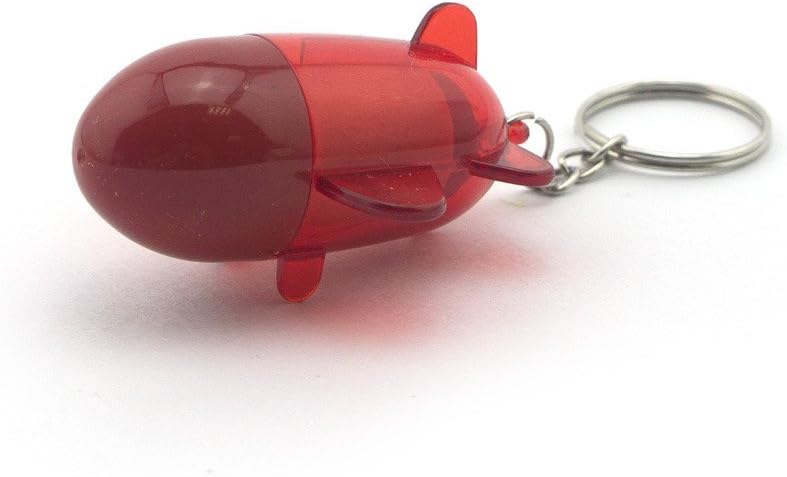 Retractable Pen Small Pocket Red Plane Ballpen Keyring - Pack of 2