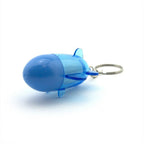 Retractable Pen Small Pocket Blue Plane Ballpen Keyring - Pack of 2