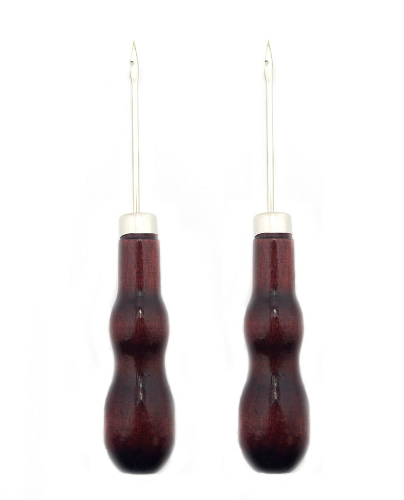 Two 5" stitching awls suitable for leather and canvas work.