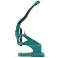Punch eyelet grommet maker with tools for button pressing.