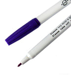 Close-up of the purple fabric marker pen tip