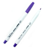 Two premium air/water erasable purple fabric marker pens