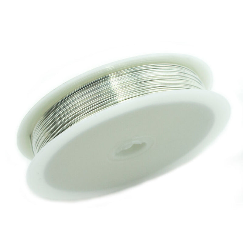 A roll of 0.5mm silver wire for bead crafting.