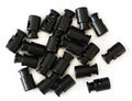 Pack of 20 plastic toggle spring stop cord locks displayed