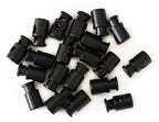 Pack of 20 plastic toggle spring stop cord locks displayed
