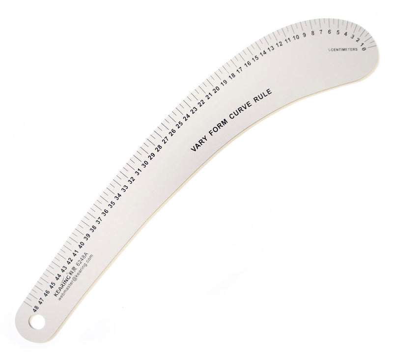Metric vary form curve ruler measuring 48cm in length.