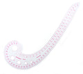 Comma shape curve line pattern ruler on a white background.