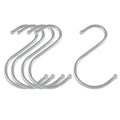 Five stainless steel S hooks, each 3.5 inches long, for versatile hanging solutions.