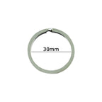 Pack of five keyrings in brass tone with a stylish finish.