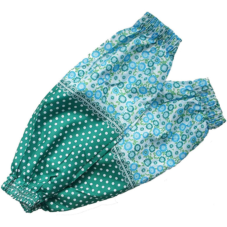 Two pairs of printed sleeve arm protectors in assorted colours.