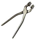 Professional all metal flat head clamp pliers on a workbench