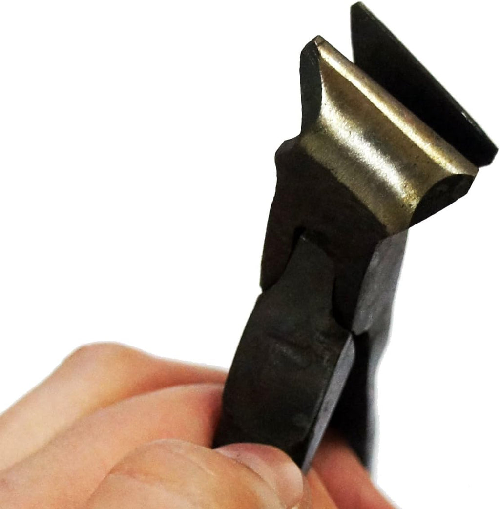 Handle detail of the all metal angled plier tool