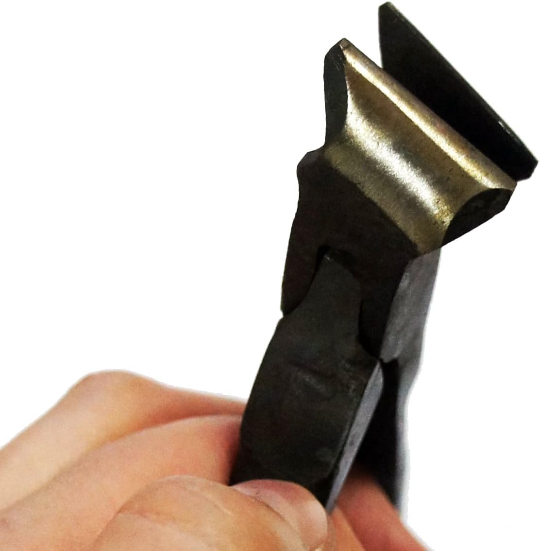Handle detail of the all metal angled plier tool