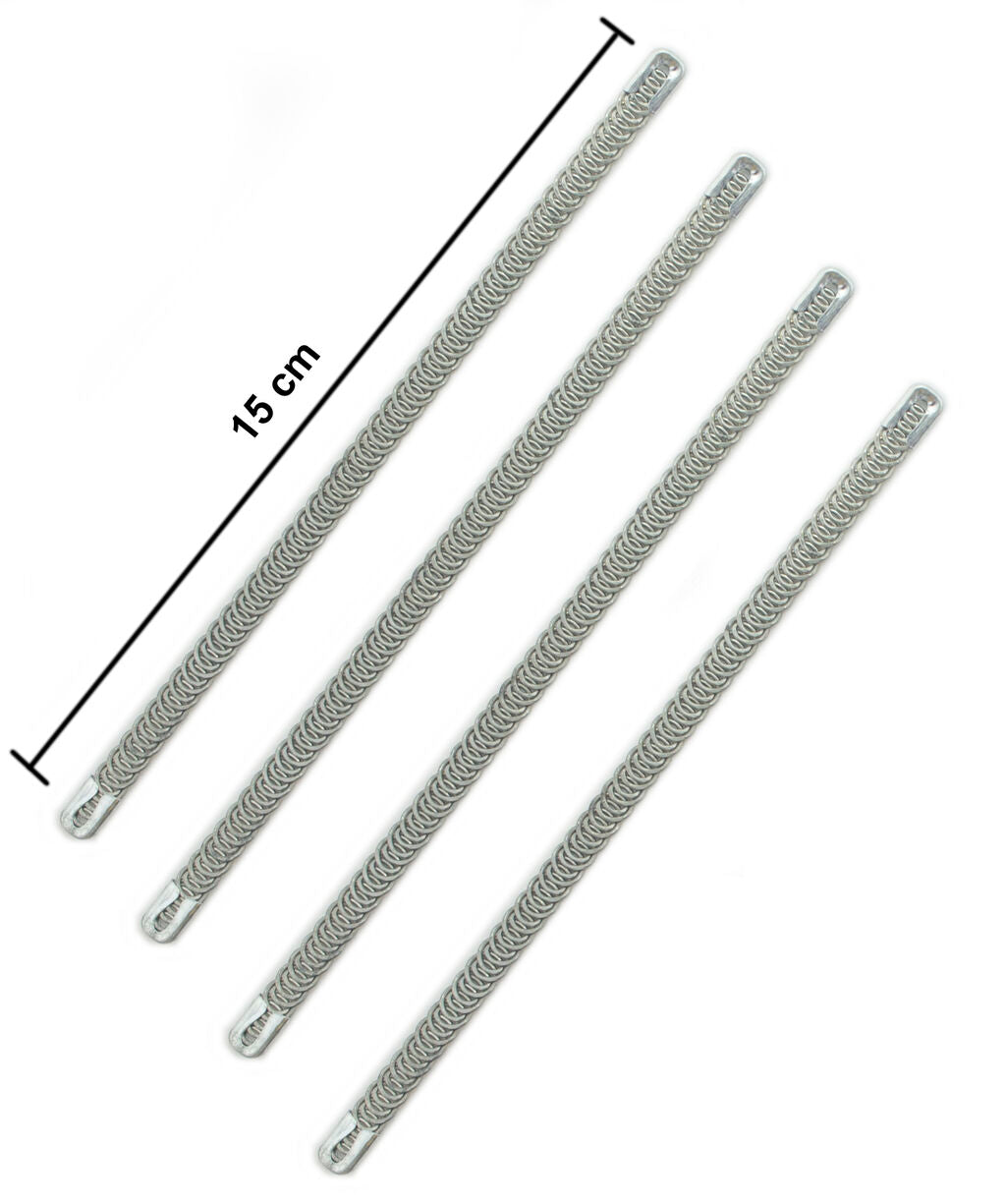 4 Pcs Metal Spiral Boning for Corsets 10mmW (Size 15 cm)