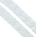White cotton bra continuous hook and eye tape, 5 metres long.