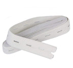 Roll of foldable clean finishing elastic in white