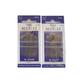 Two packs of 16 nickel plated steel sewing needles for various projects.