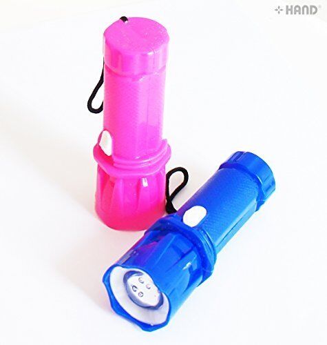 Two bright plastic lightweight torches, each 10cm long.
