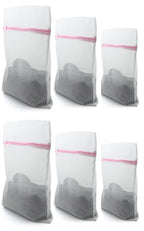 Close-up of breathable mesh fabric of the laundry bag