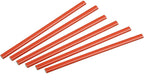 Flat point carpenters pencils arranged in a row