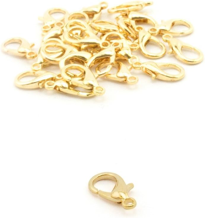Close-up of lobster clasps showing detail and finish.
