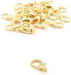 Close-up of lobster clasps showing detail and finish.