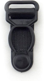 Black girdles clips arranged neatly for easy viewing.