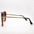 Sunglasses displayed against a backdrop, ideal for outdoor activities.