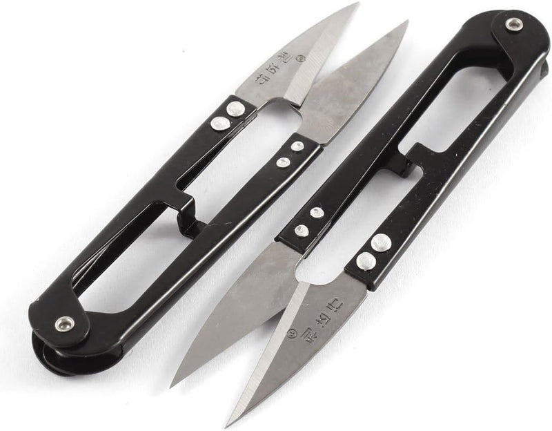 Twin thread snips with ergonomic handles for comfortable use.