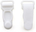 Girdles Clips White Plastic Lingerie Stocking Garter Hooks- Pack of 10