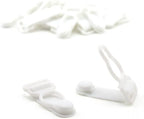 Girdles Clips White Plastic Lingerie Stocking Garter Hooks- Pack of 10