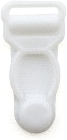 Girdles Clips White Plastic Lingerie Stocking Garter Hooks- Pack of 10