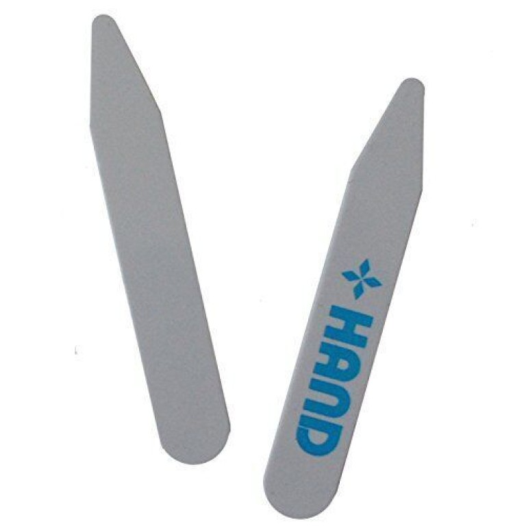 64mm White Economy& Easy to Use Plastic Collar Stays Collar Stiffeners X 25 Pairs In a Pack 