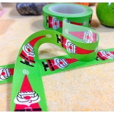 Fun Christmas Gift Wrapping Paper Tape 15mW (No.7- Picasso style Santa 5 metres)