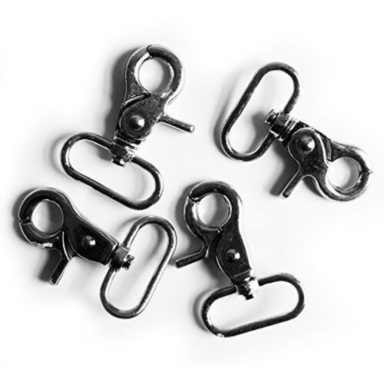 HBBS02 Rotary Swivel Hook Polished Silver Tone End Handbag Backpack Strap Buckles 55x40mm, pack of 4 HBBS02 Rotary Swivel Hook Polished Silver Tone End Handbag Backpack Strap Buckles 55x40mm, pack of 4