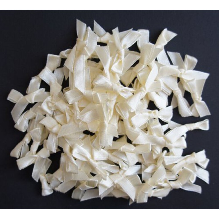 BO13 Small Decorative DIY Craft Ribbon Bow Trims, appx 200 a Pack, appx 26g (BO13-4 Cream) BO13 Small Decorative DIY Craft Ribbon Bow Trims, appx 200 a Pack, appx 26g (BO13-4 Cream)